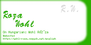 roza wohl business card